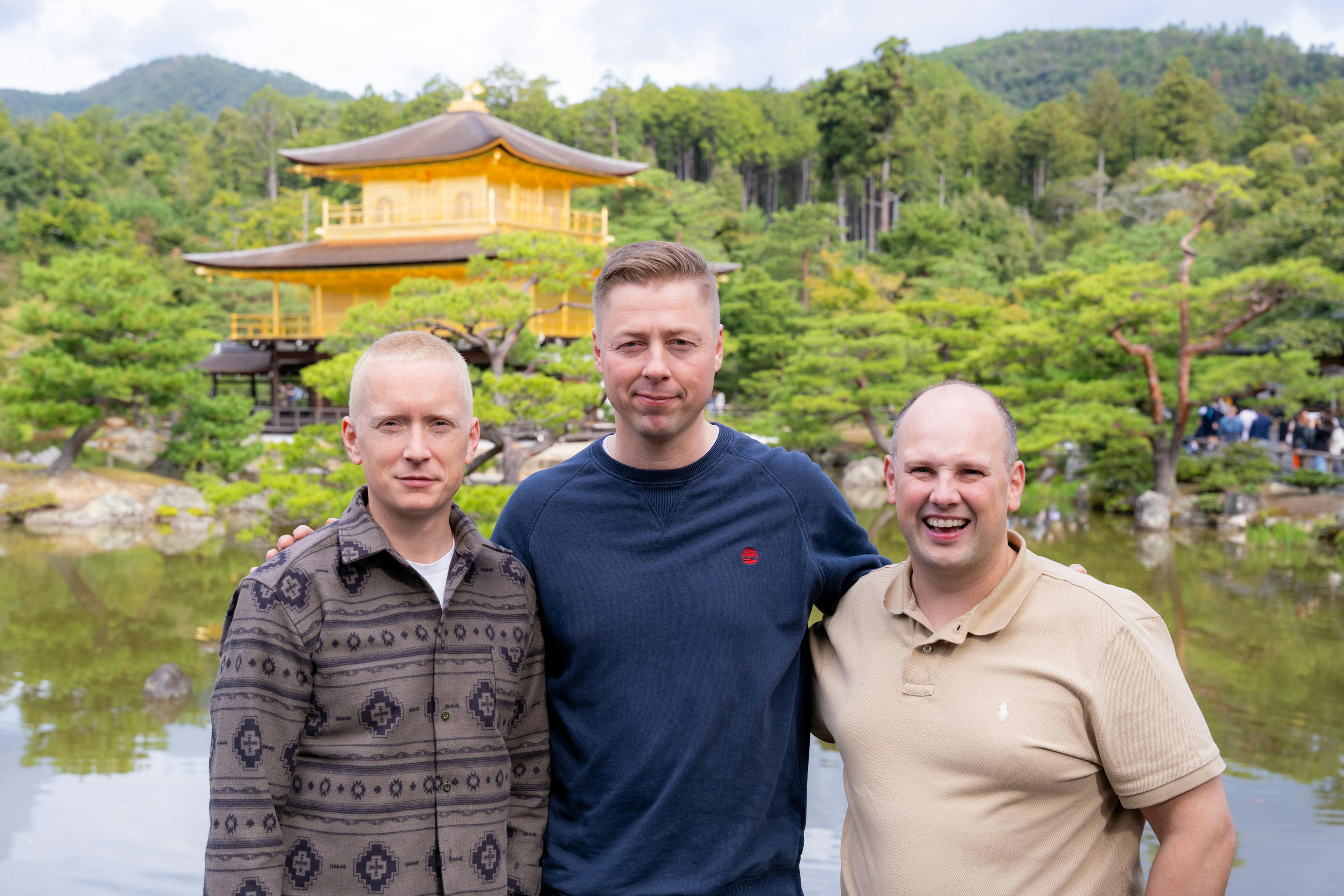 Founders in front of Golden Pavilion