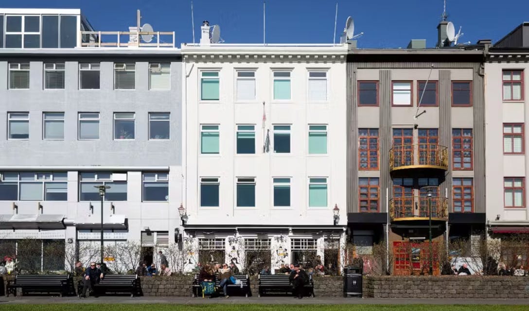 Front of office building in Reykjavík